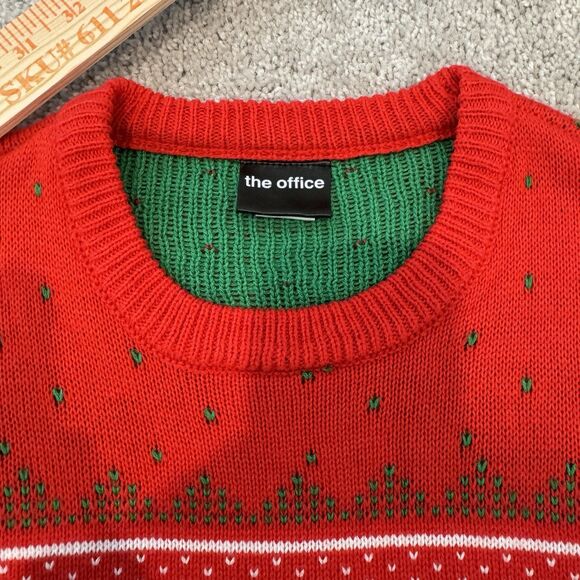 The Office Dunder Miffin Red Christmas Ugly Sweater Size M - Picture 5 of 6
